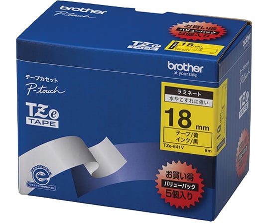 (まとめ) ブラザー BROTHER ピータッチ TZeテープ ラミネートテープ 24mm 赤／黒文字 TZE-451 1個 〔×10セット〕 まとめ) ブラザー BROTHER ピータッチ TZeテープ ラミネートテープ