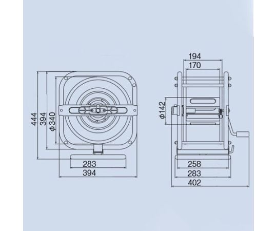 法人専用品※エスコ(esco) 10mmx28m エアーホースリール(ウレタン製