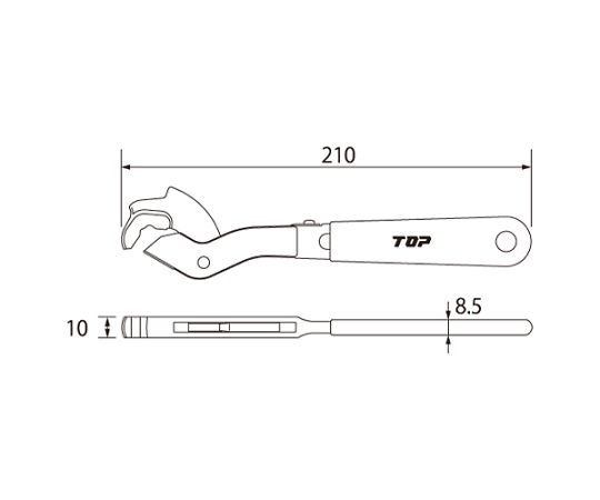 鋼製束用レンチ（ラチェット式）210mm/17-24mm　EA546JA-20