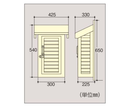 65-9275-96 200x127x390mm(内寸) 百葉箱 EA728GX-2 【AXEL】 アズワン