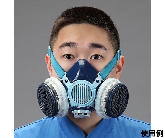 65-9283-62 直結型防毒マスク(2缶式/伝声器付) EA800MX-12 【AXEL