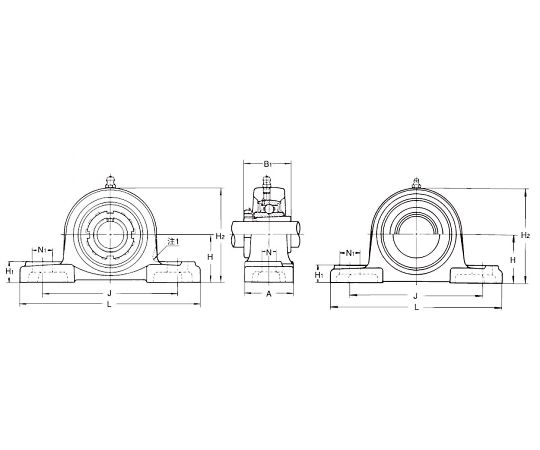 65-9329-53 ピロー形ユニット（テーパー穴形）UKP217/75mm EA966MC-217