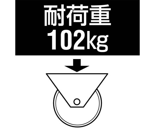 取扱を終了した商品です］段差乗り越えキャスター（ベース 128x108mm