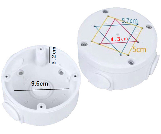 ［取扱停止］監視カメラ 防水電気ジャンクションボックス 防水【白】　BS-KANJB-B11