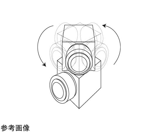 65-9405-15 フッ素樹脂 フレキシブルハーフオスジョイントL型 φ6×R1/2