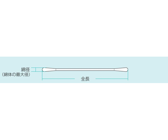 61-7357-26 滅菌オオサキ綿棒 SP02s15-5 2.3mm （綿直径） 150mm