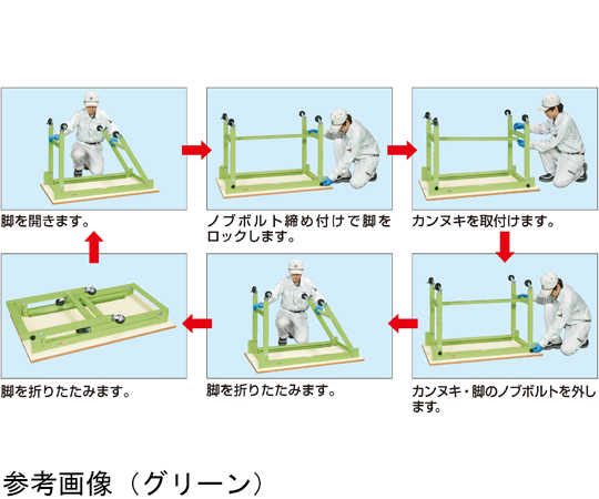 65-9546-16 軽量作業台（CK/サカエリューム天板/キャスター付/直進安定