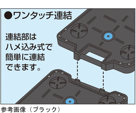 65-9551-41 キャリー（サイレントエラストマー）620×430mm ブルー 自在