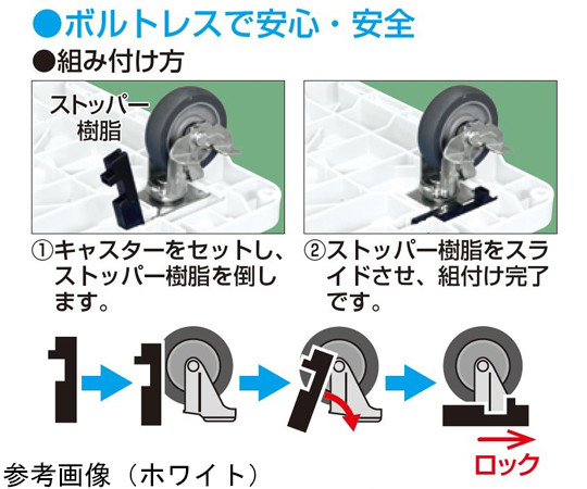 メッシュキャリー（サイレントエラストマー）ホワイト 620×430 4輪自在 10台　SCR-M450SEWX