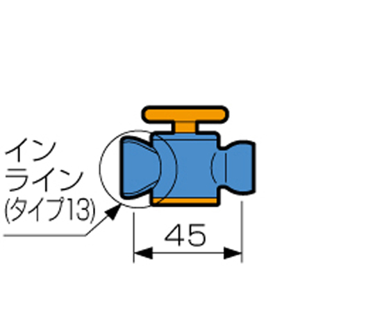 ロックライン バルブ 種類：VAL タイプ：内径Φ13 形状：IN　VAL13-IN13- 1