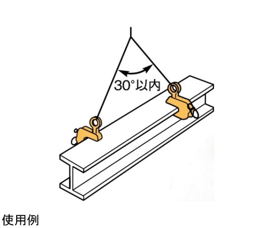 65-9585-52 横吊クランプ 容量（ton）：0.5 クランプ範囲（mm）：0～25