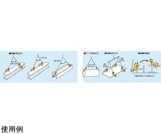 65-9585-98 横吊クランプ 容量（ton）：1 クランプ範囲（mm）：0～30