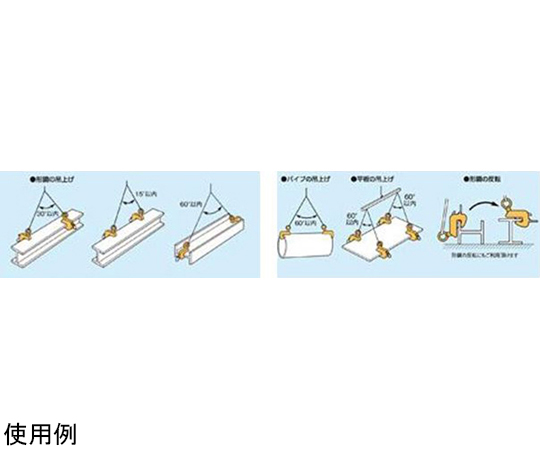 65-9585-99 横吊クランプ 容量（ton）：2 クランプ範囲（mm）：0～35