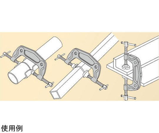 スーパー 溶接用マルチクランプ クランプ範囲：Ｖ型アダプタφ４２．７