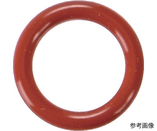 65-9735-49 Oリング 4C P-10（10個入） 赤シリコンゴム（運動用
