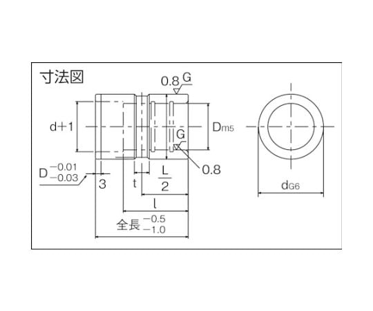 65-9754-21 ガイドブシュ（ストレートタイプ） T-GGBSE40-110 【AXEL