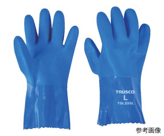 トラスコ中山 TRUSCO 耐油ビニール手袋 ロングタイプ L