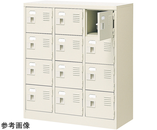 扉付 シューズボックス 鍵無 3列4段（12人用）　BST3-4WN