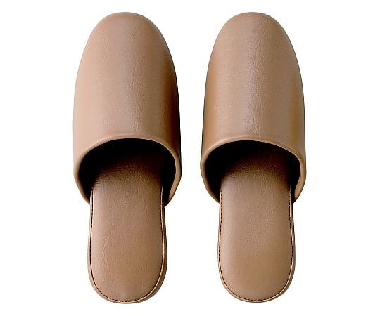 69-6414-43 シボナシレザー風スリッパ 5足組 ブラック L 560962 【AXEL