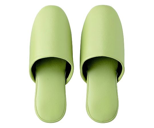 66-0037-17 シボナシレザー風スリッパ ライトブルー M 1パック(5足組入