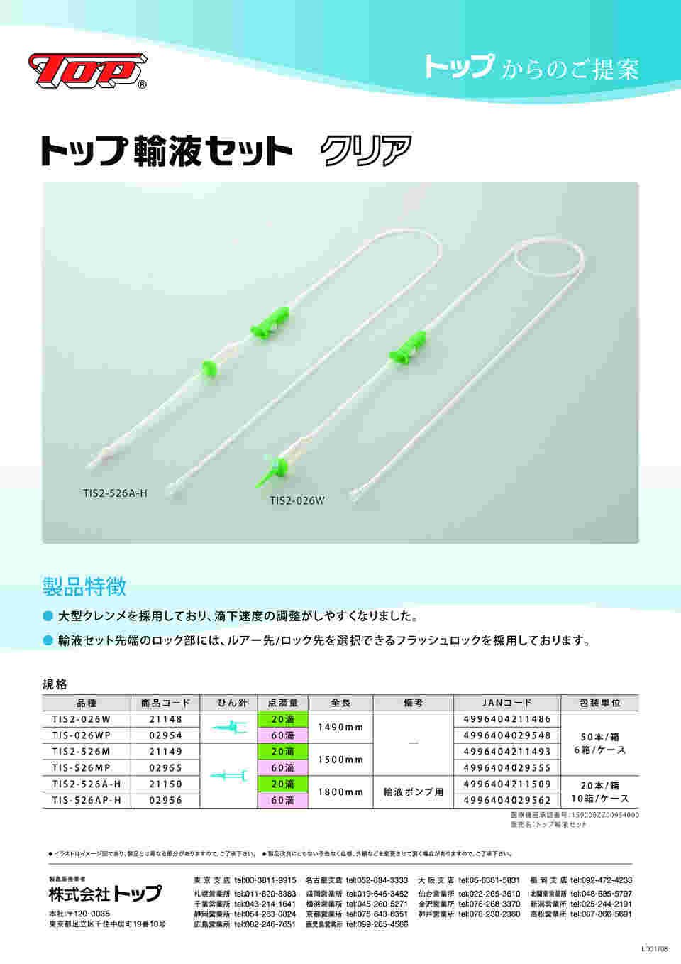 取扱を終了した商品です］輸液セット クリア 1500mm 20滴 中間チューブ