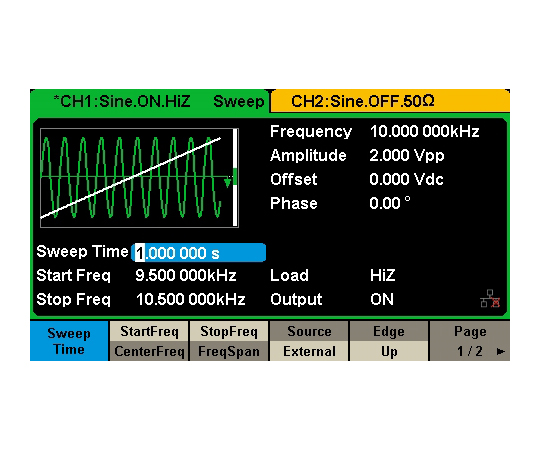 SDG1000Xシリーズ 2CH 任意波形ファンクション・ジェネレータ 30MHz　SDG1032X