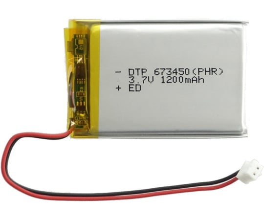 67-0361-48 リチウムイオンポリマー電池（3.7V、1200mAh） DTP673450