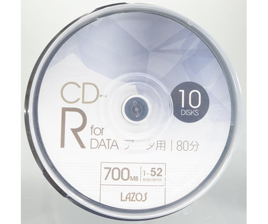 専用 ワンエン CD 未開封 10枚 67-0384-08 CD-R 700MB for DATA 1-52倍速 1回記録 L-CD10P