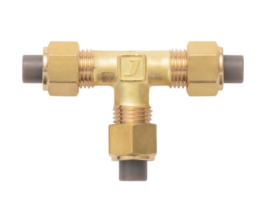 67-2259-43 黄銅製継手（ミリ系列） ユニオンテー 6×4.5mm PTU-6X4.5  