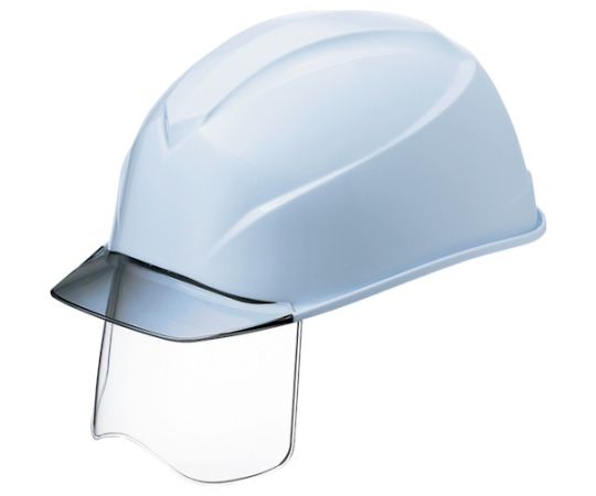 エアライトS搭載ヘルメット（透明バイザータイプ・溝付・シールド付） 透明バイザー：グレー/帽体色：白　123VJ-SH-V2-W3-J