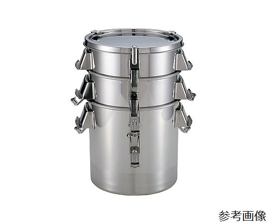 18-8 テーパー付深型密閉容器 100L クリップ数5ヶ　TH-450D