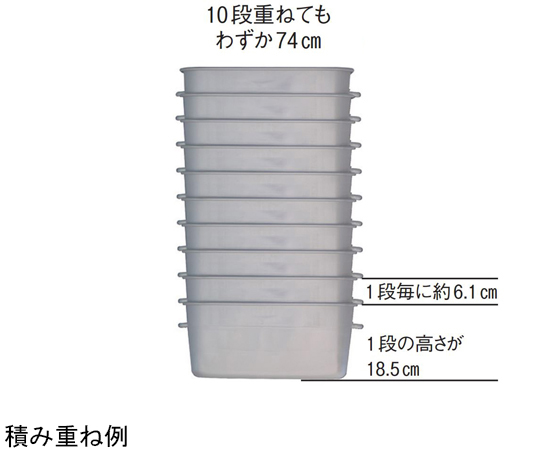 67-2403-03 重なるパン箱（蓋付）25～35人用 TA-30 【AXEL】 アズワン