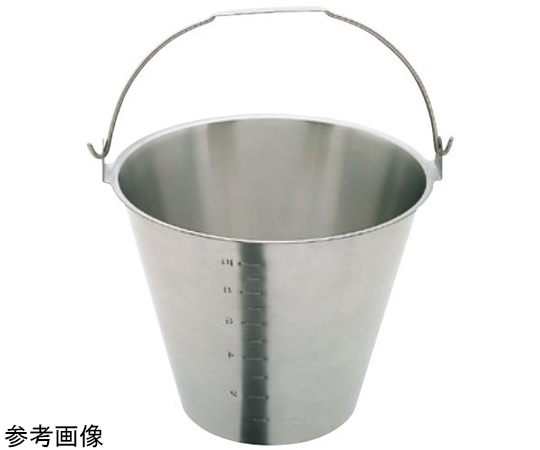 18-8 目盛付バケツ 平取手 約13L　SH-6549-13NBM