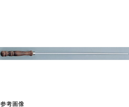 67-2473-04 木柄角型バーベキュー串（三本組）（クロームメッキ）460mm 