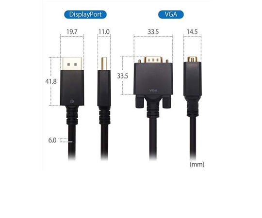 Displayport→VGA変換ケーブル 2m　DPVG20-738BB