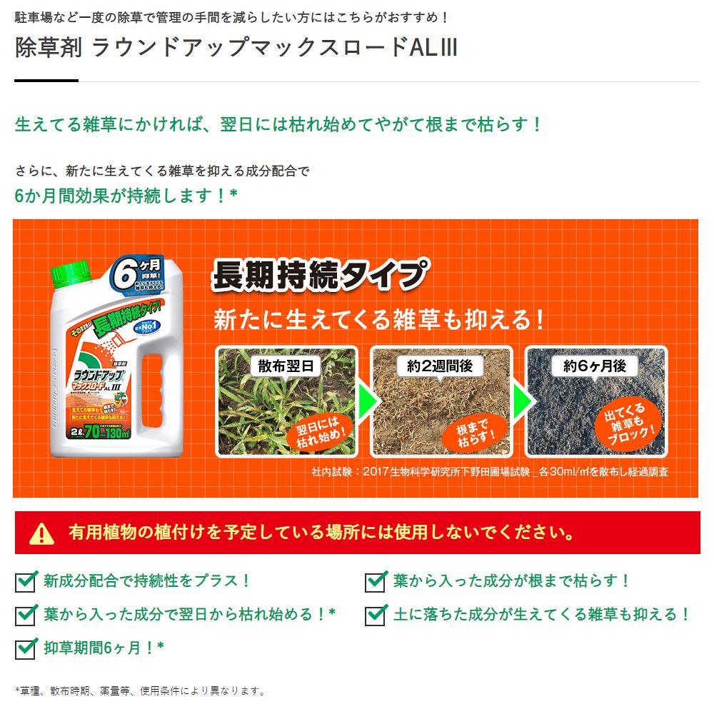 67-3058-84 ラウンドアップマックスロード AlⅢ 2L 【AXEL