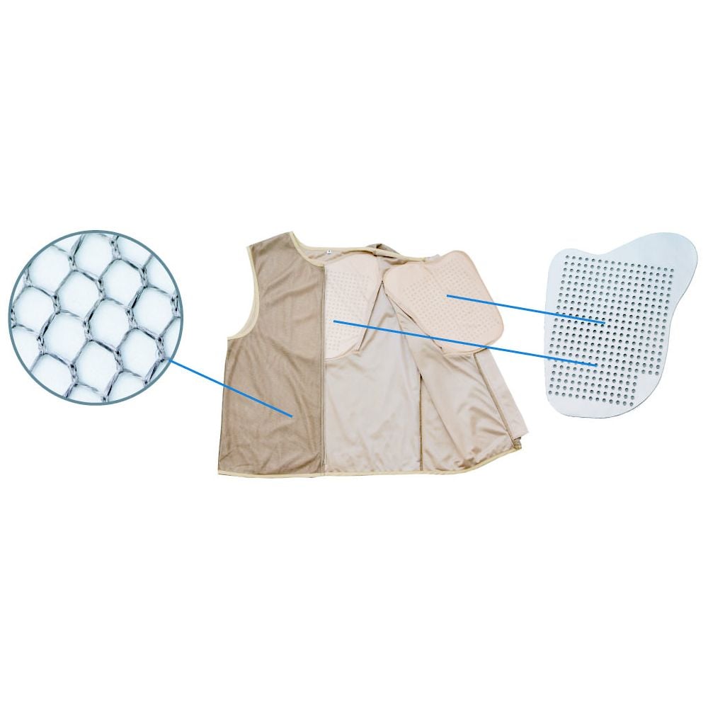 67-3149-41 ペースメーカ・ICD等電磁波防護服 MGベストVIP 左胸部用 M