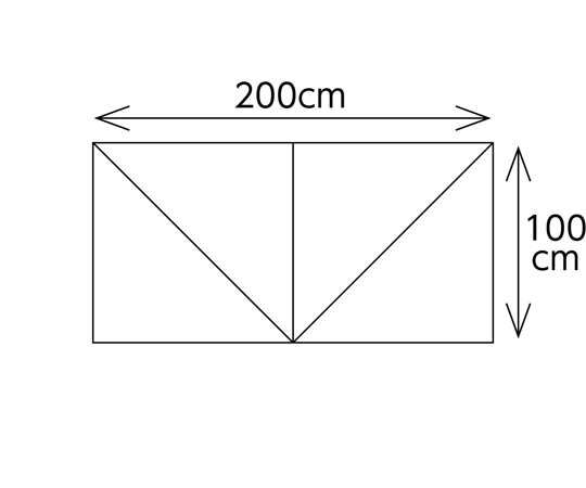 ［取扱停止］パラシェード レクタングル 200×100cm 支柱約38mmΦ　375811