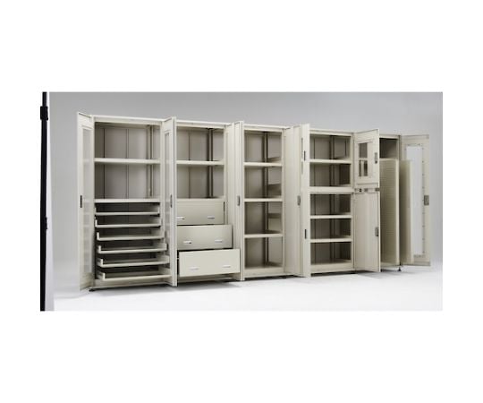 (個別送料2000円)(直送品)TRUSCO M3型棚 背板・扉付 W900XD571 3段 連結 M3-6363-SD-B 個別送料2000円)(直送品)TRUSCO M3型棚 背板・引違扉付