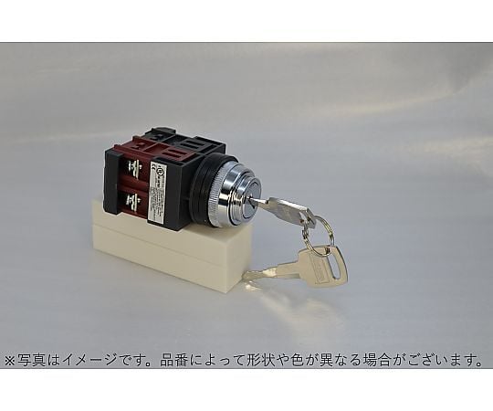 67-4667-56 φ22キー付形（2ノッチ）セレクタスイッチ 手動復帰金属 