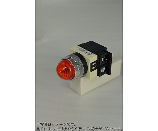 67-4698-28 φ30トランス付丸形パイロットライト 金属リング 白 LED