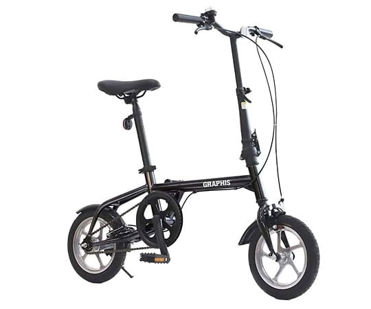 67-4747-57 折りたたみ自転車 12インチ ノーパンクタイヤ LEDライト