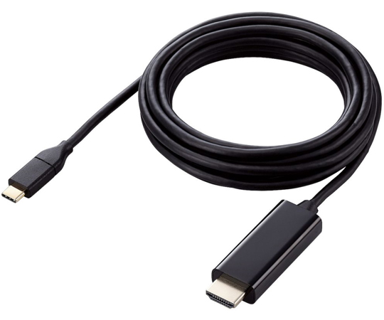 67-4806-28 映像変換ケーブル USB Type-C-HDMI ミラーリング対応 60Hz 高耐久 3.0m ブラック MPA- CHDMIS30BK 【AXEL】 アズワン