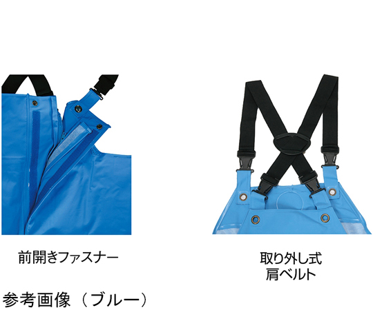 ちー様 サロペット 38ブルー 67-4890-19 サロペット前ファスナー付 Lサイズ ブルー RA-98