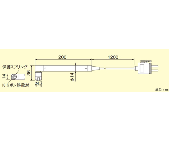 67-4917-10 温度センサ 圧着速感形 K熱電対 YC510-03K 【AXEL】 アズワン