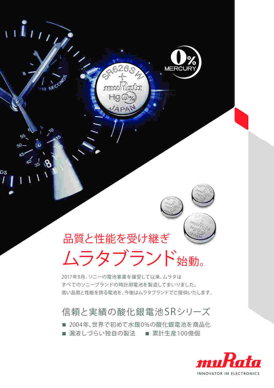 67-4934-55 無水銀酸化銀電池 11.6×1.65mm 1シート（5個入） SR1116(W/SW) 【AXEL】 アズワン
