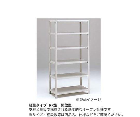 棚 TRUSCO スチールラック 軽量棚両開扉付 875X600XH1800 天地6段