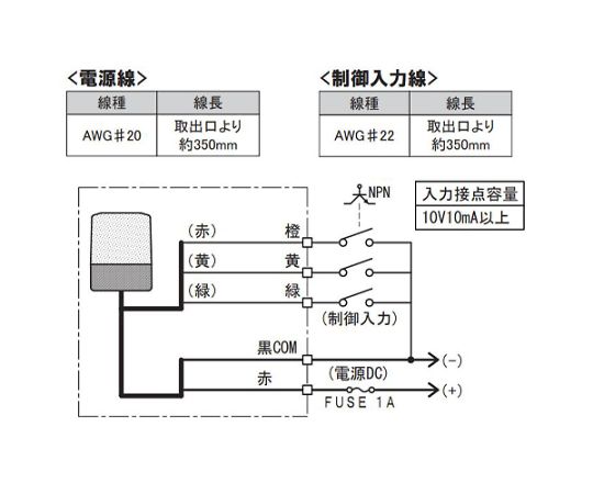 67-5304-22 DC12～24V LED回転灯(3色表示/ﾏｸﾞﾈｯﾄ付) EA983FS