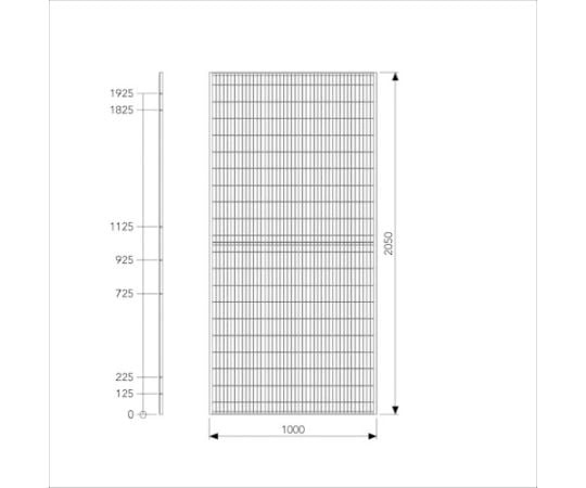 67-5535-87 スチール製メッシュパネル ST20 2050×300 20030606 【AXEL