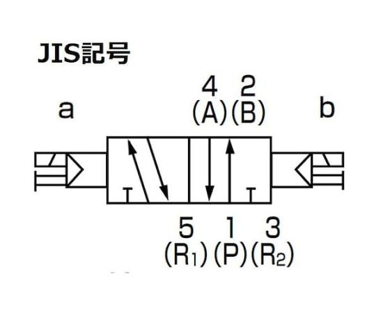 パイロット式5ポート弁 ベース配管　4GB129R-00-A2N-3